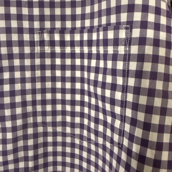 J. Crew Men's Slim‎ Shirt Size XL Purple Gingham Preppy Career Polished Trendy - Picture 8 of 13
